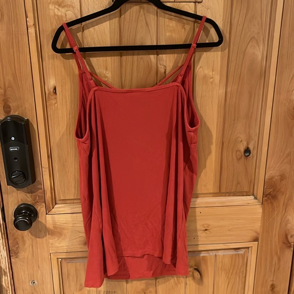 Torrid women's 4XL - Everyday Rib V-Neck Cross Front Tank - Burnt Orange - Picture 5 of 5